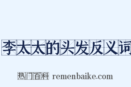 李太太的头发反义词是什么意思的图片